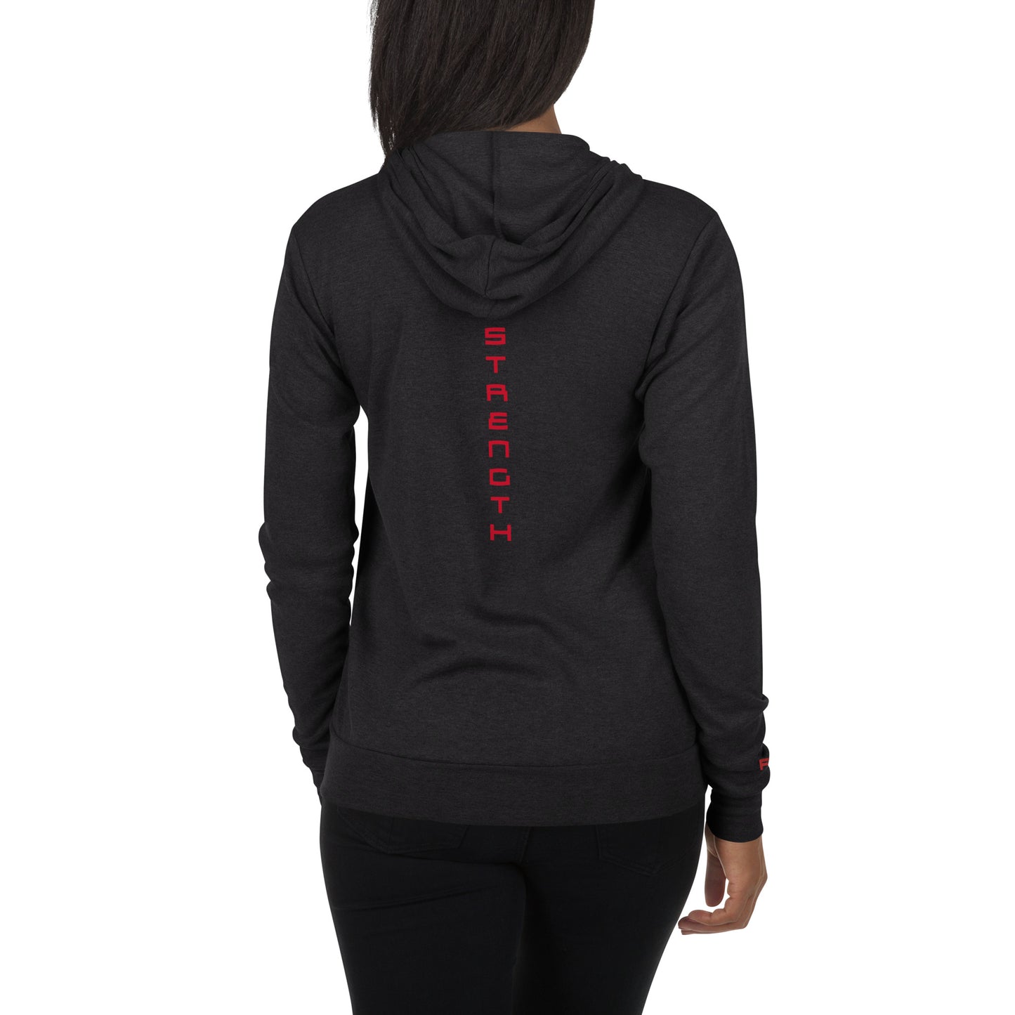 Unisex zip hoodie / Red Logo / Full Strength / FSA
