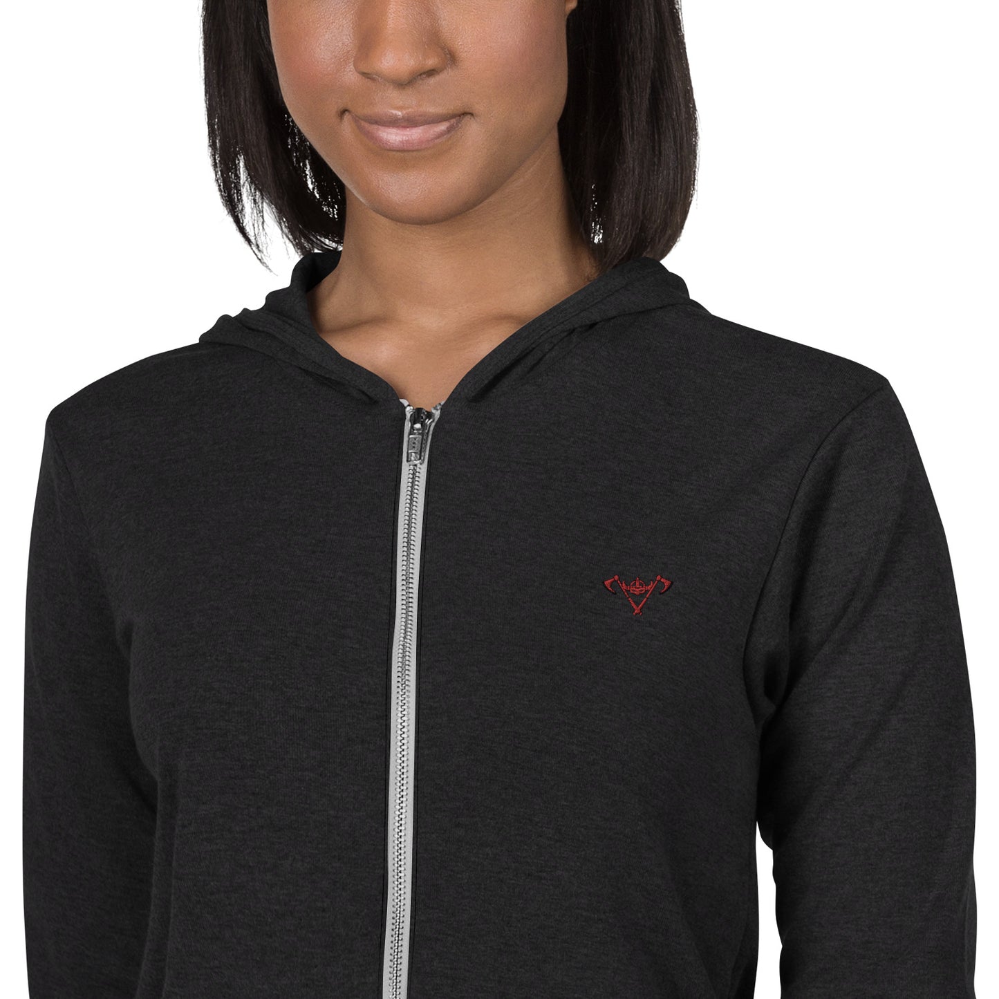 Unisex zip hoodie / Red Logo / Full Strength / FSA