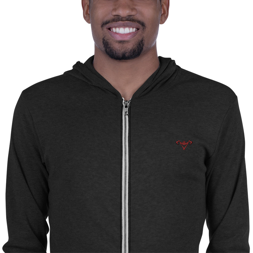 Unisex zip hoodie / Red Logo / Full Strength / FSA