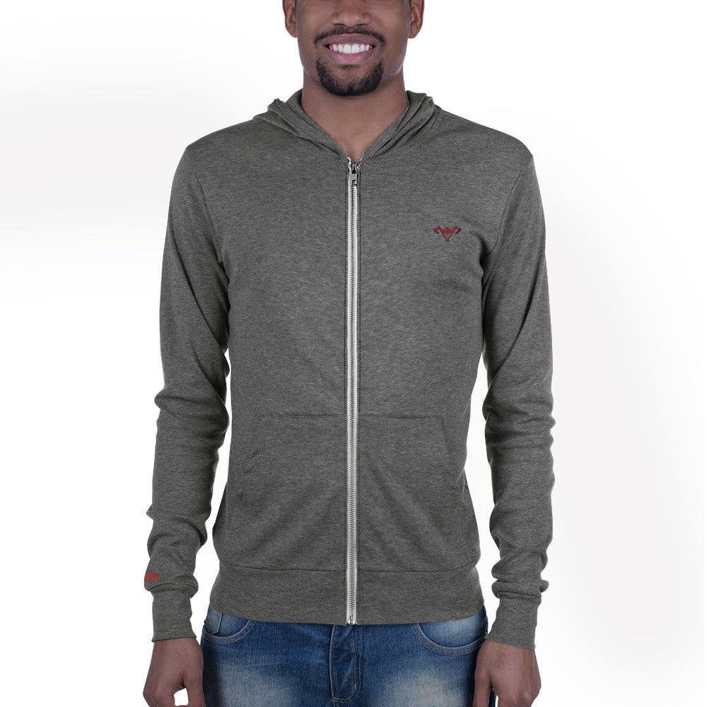 Unisex zip hoodie / Red Logo / Full Strength / FSA