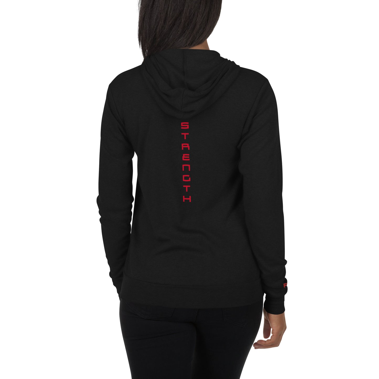 Unisex zip hoodie / Red Logo / Full Strength / FSA