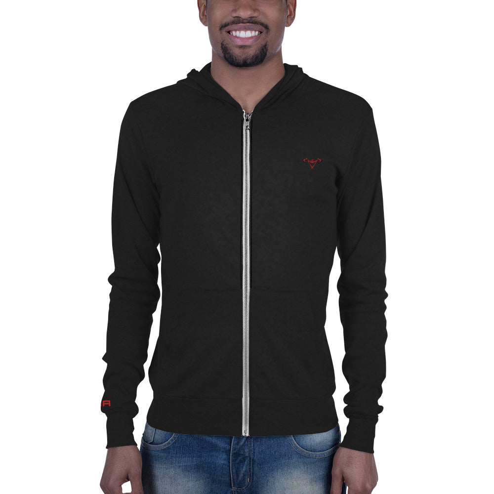 Unisex zip hoodie / Red Logo / Full Strength / FSA