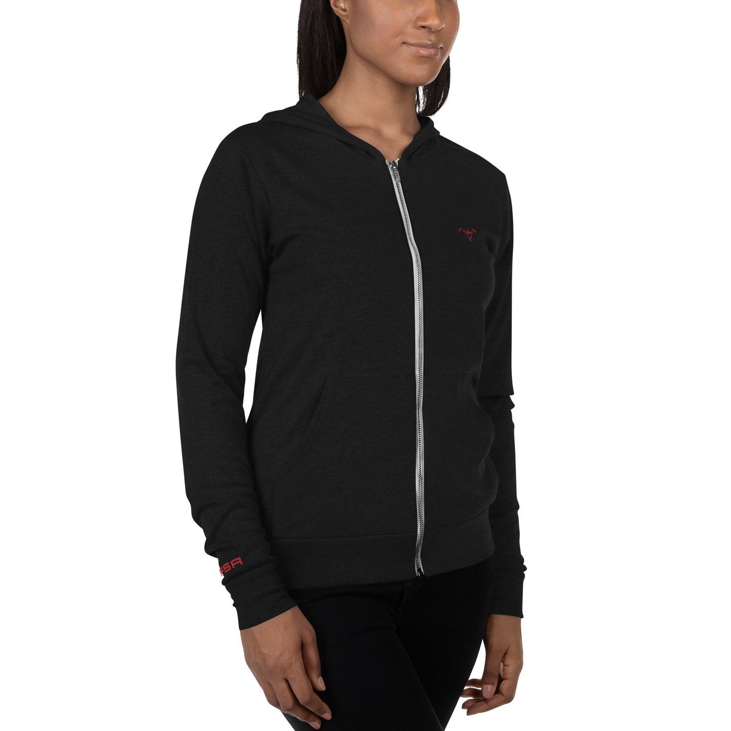 Unisex zip hoodie / Red Logo / Full Strength / FSA