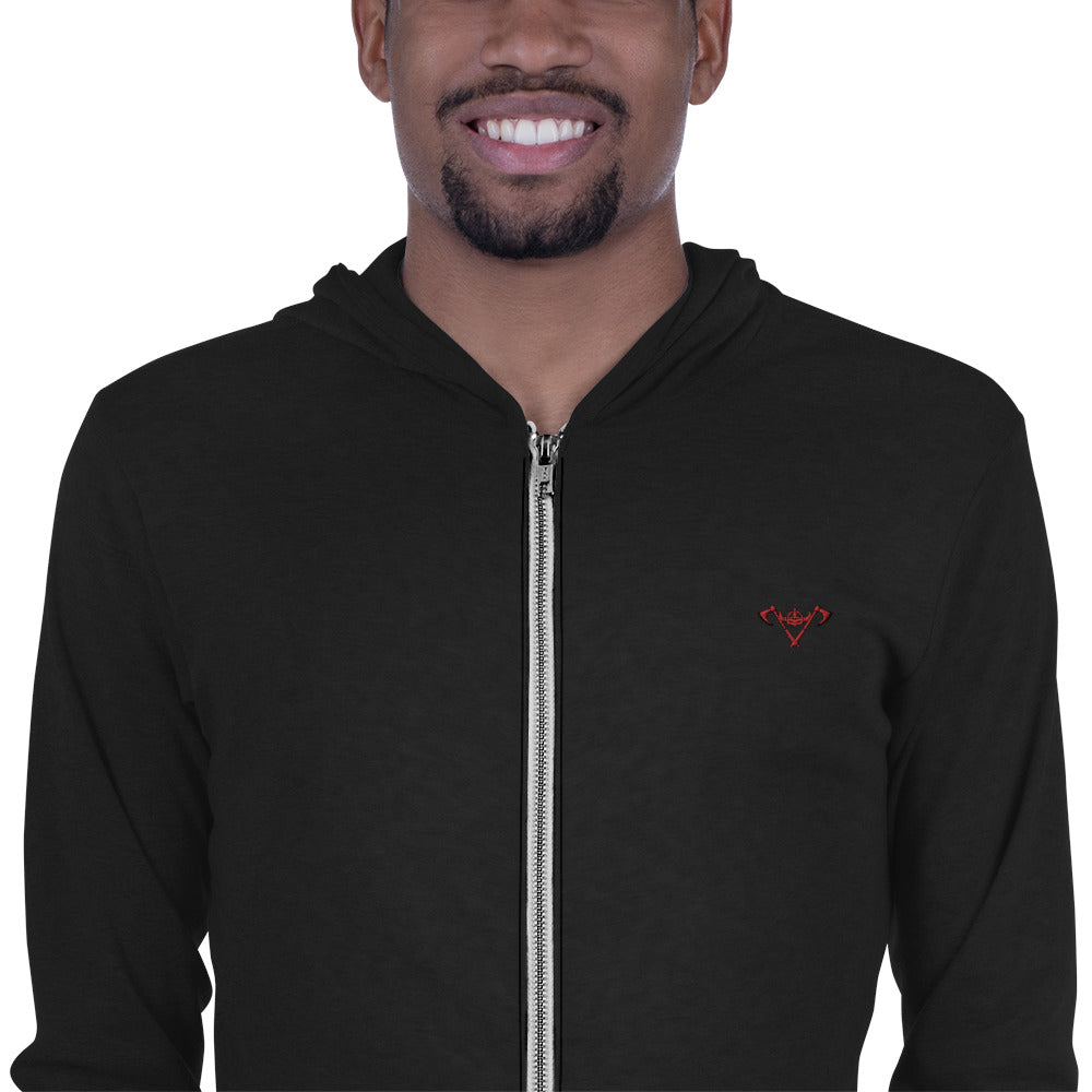 Unisex zip hoodie / Red Logo / Full Strength / FSA
