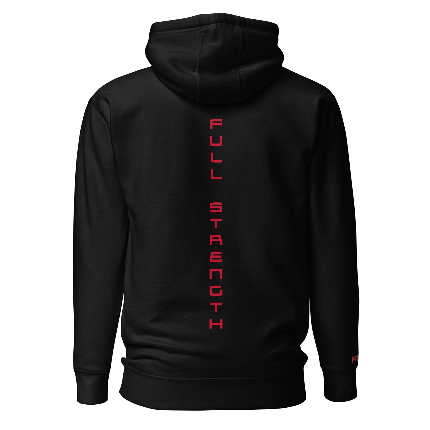 Unisex Hoodie / Black / Black-Red Logo / Red Full Strength / Red FSA