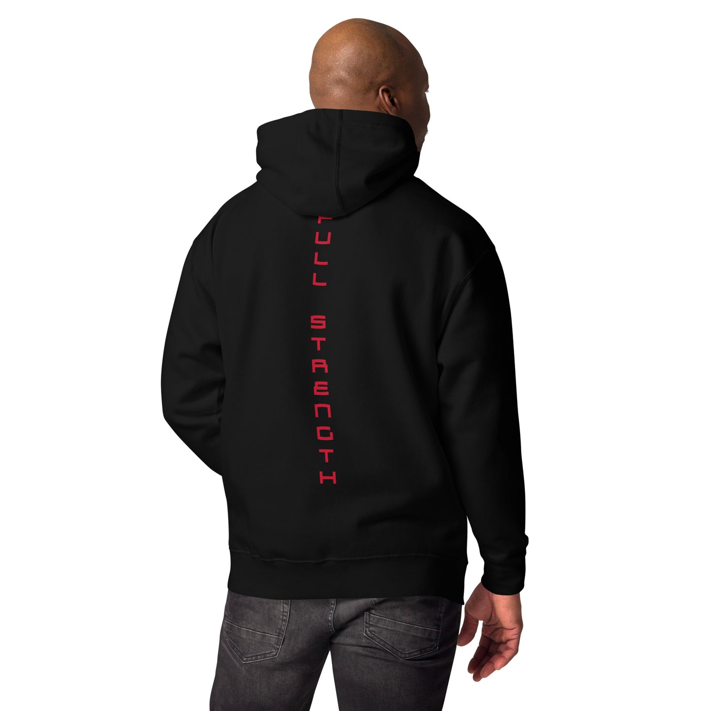 Unisex Hoodie / Black / Black-Red Logo / Red Full Strength / Red FSA
