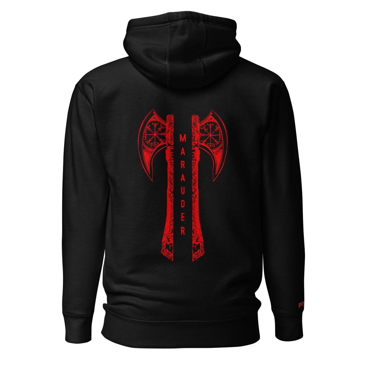 Unisex Hoodie / Black / Black-Red Logo / M16