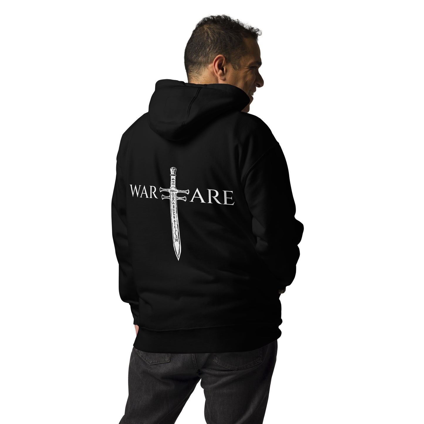 Unisex Hoodie / White Logo / Warfare