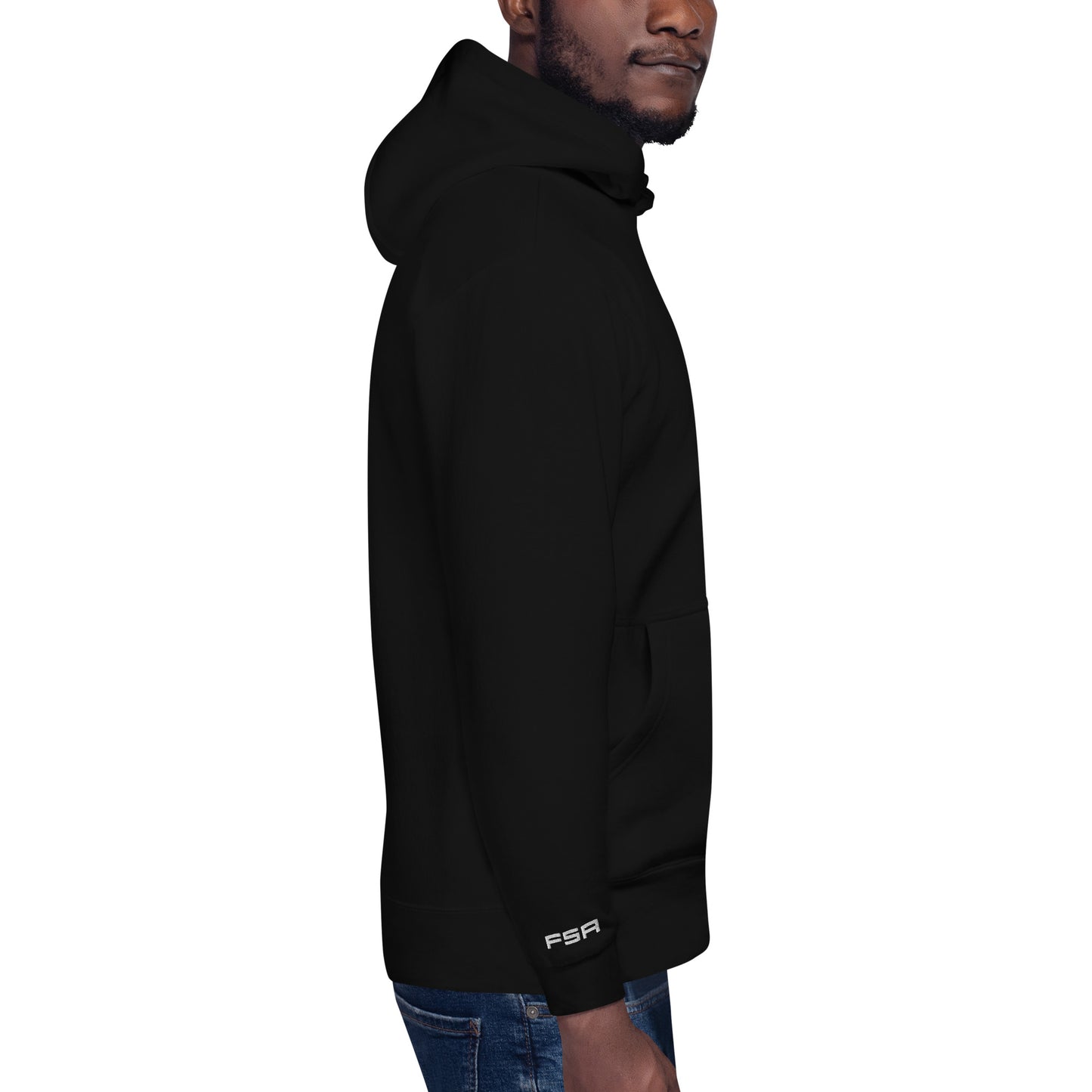 Unisex Hoodie / Black / White Logo / M17