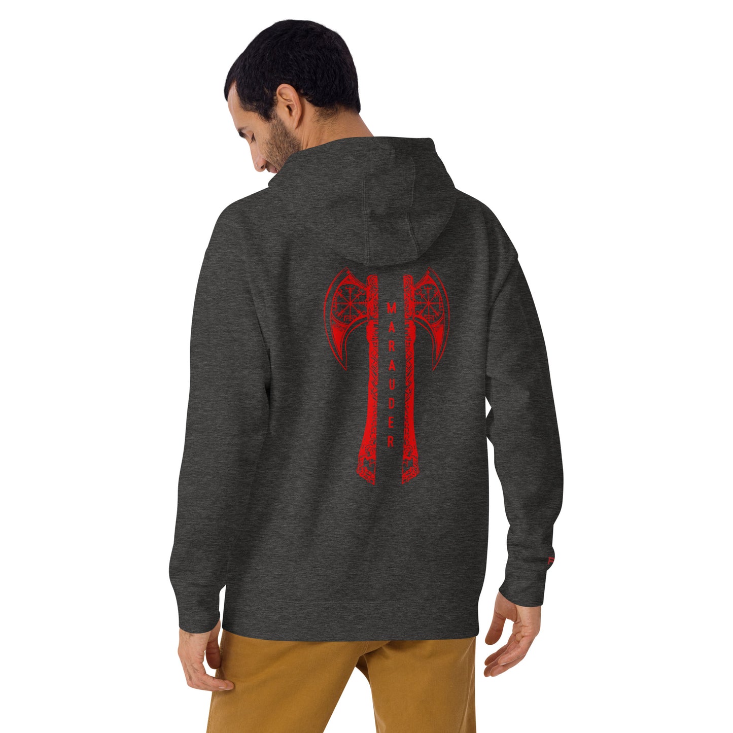Unisex Hoodie / Black / Black-Red Logo / M16