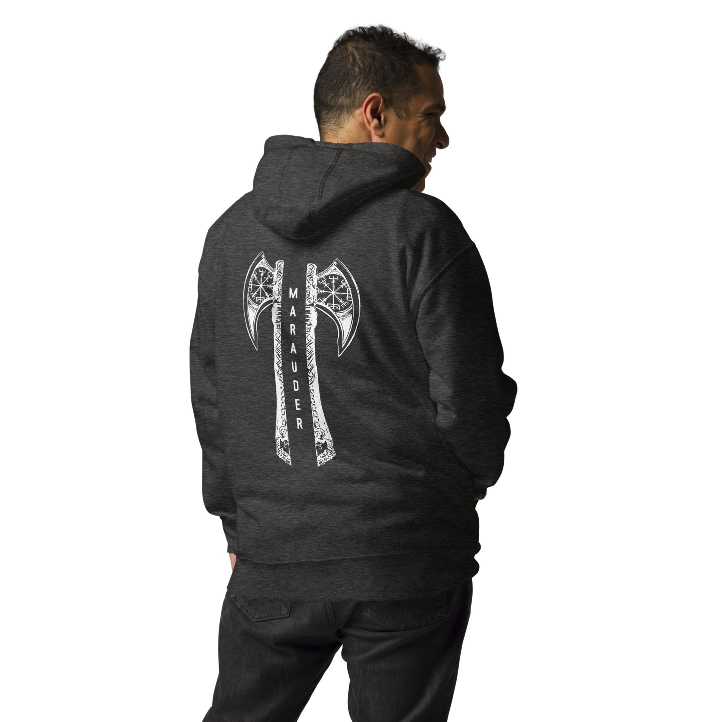 Unisex Hoodie / Black / White Logo / M17