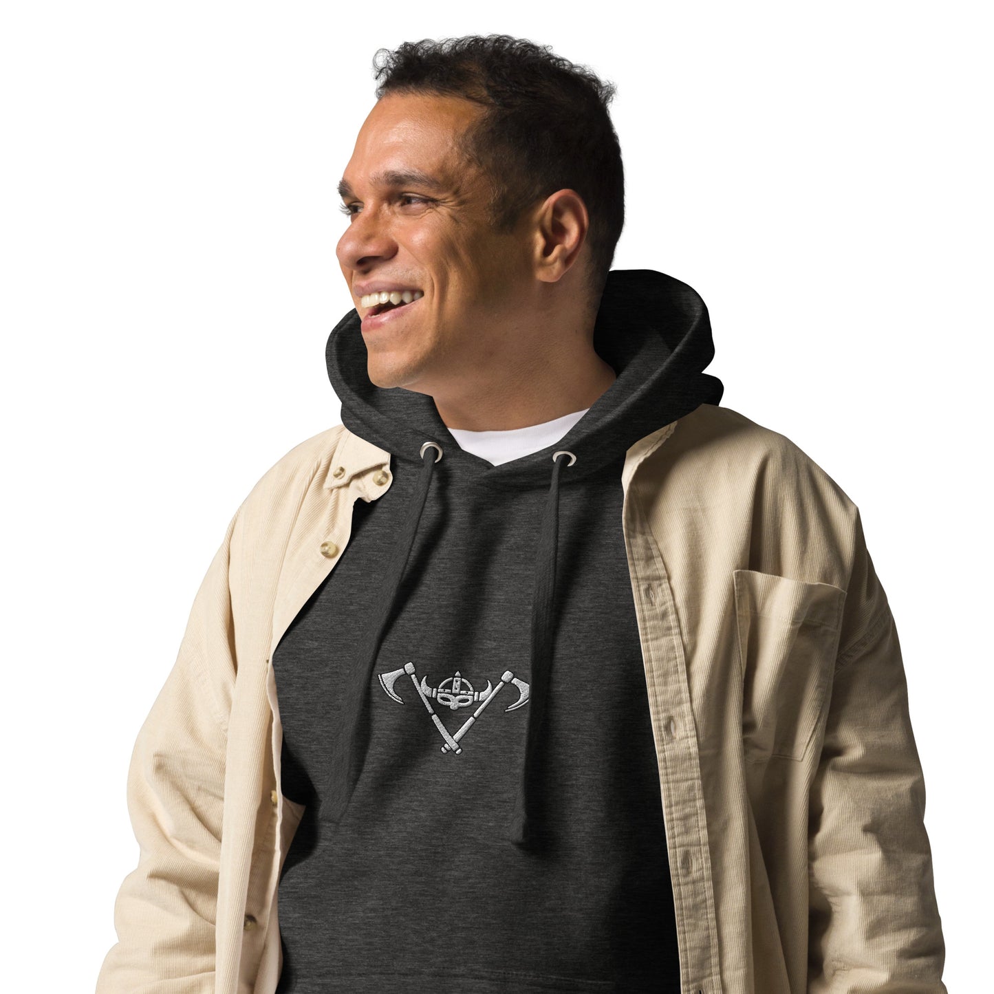 Unisex Hoodie / White Logo Center / M18