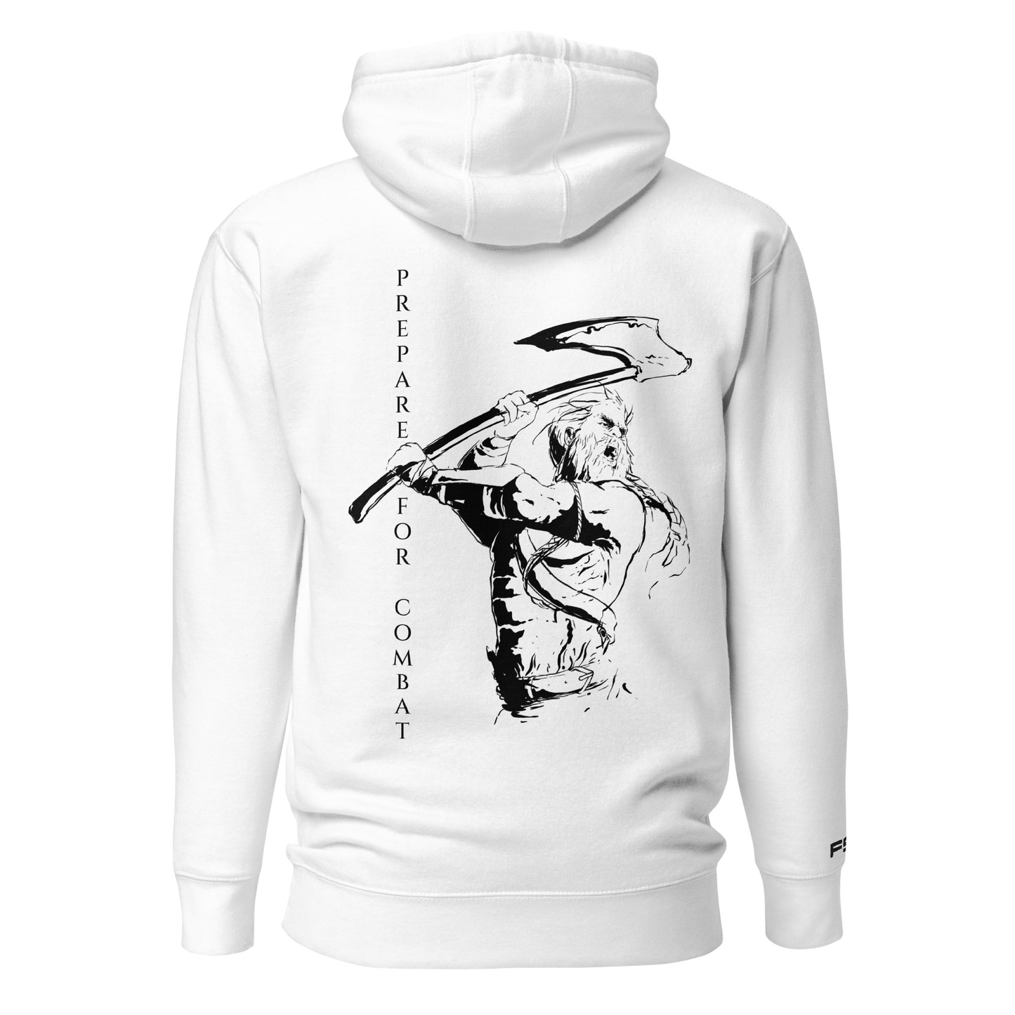 Unisex Hoodie White / Black Logo / PFC