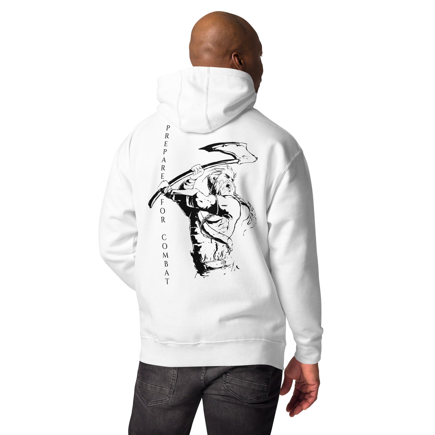 Unisex Hoodie White / Black Logo / PFC