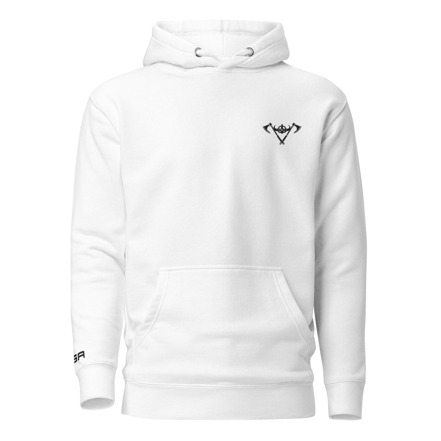 Unisex Hoodie White / Black Logo / PFC