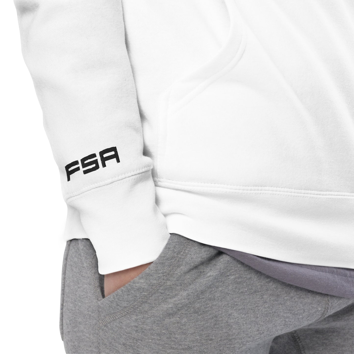 Unisex Hoodie White / Black Logo / PFC