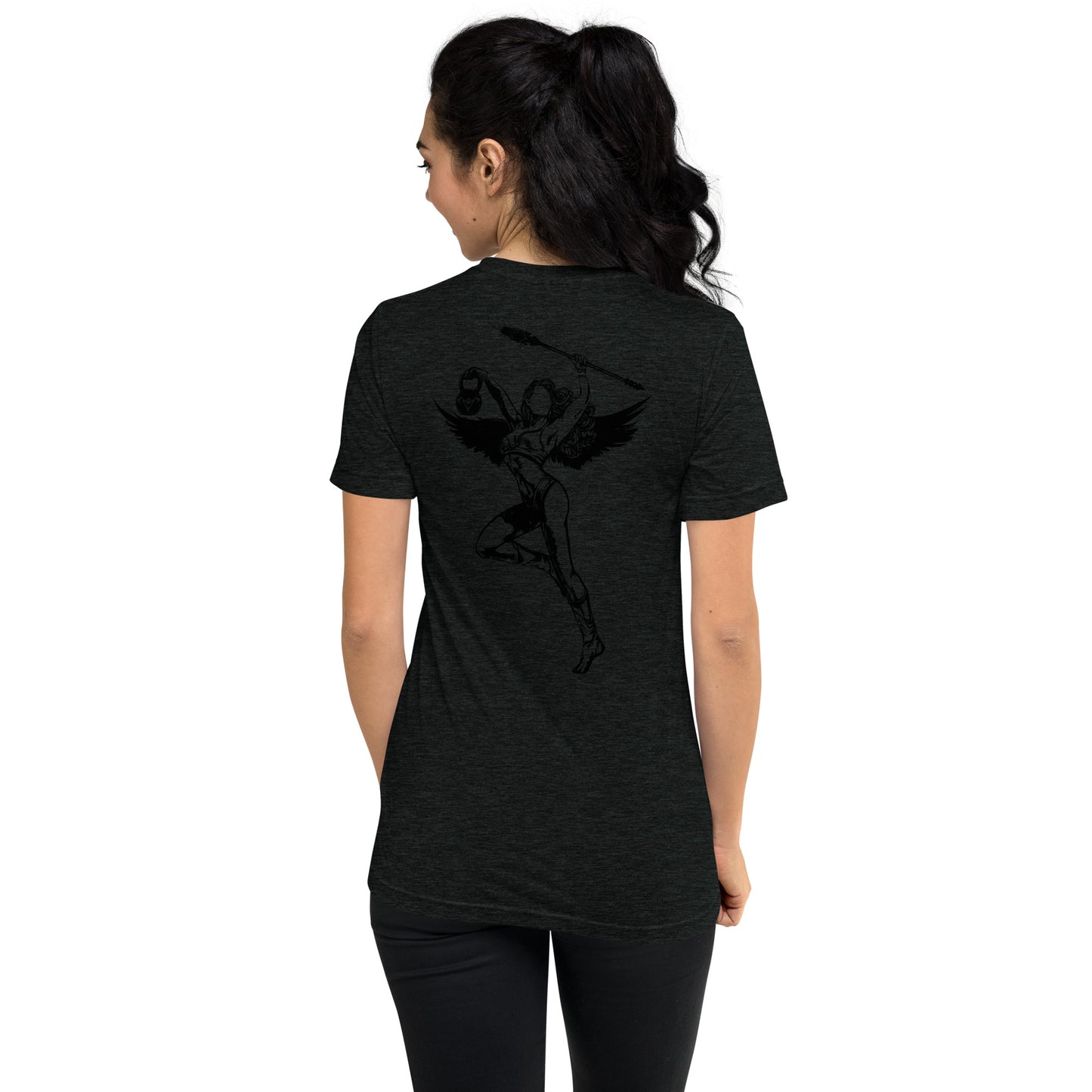 Womens Short sleeve t-shirt / Black Full Strength / Valkyrie Warrior