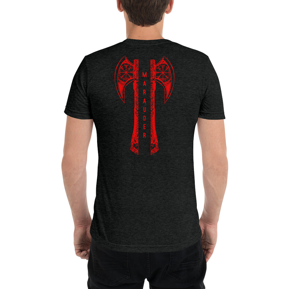 Mens Short sleeve t-shirt / Black-Red Logo / M16