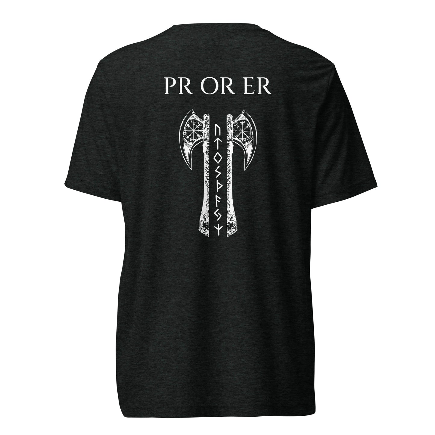 Mens Short sleeve t-shirt / White Logo / PR or ER