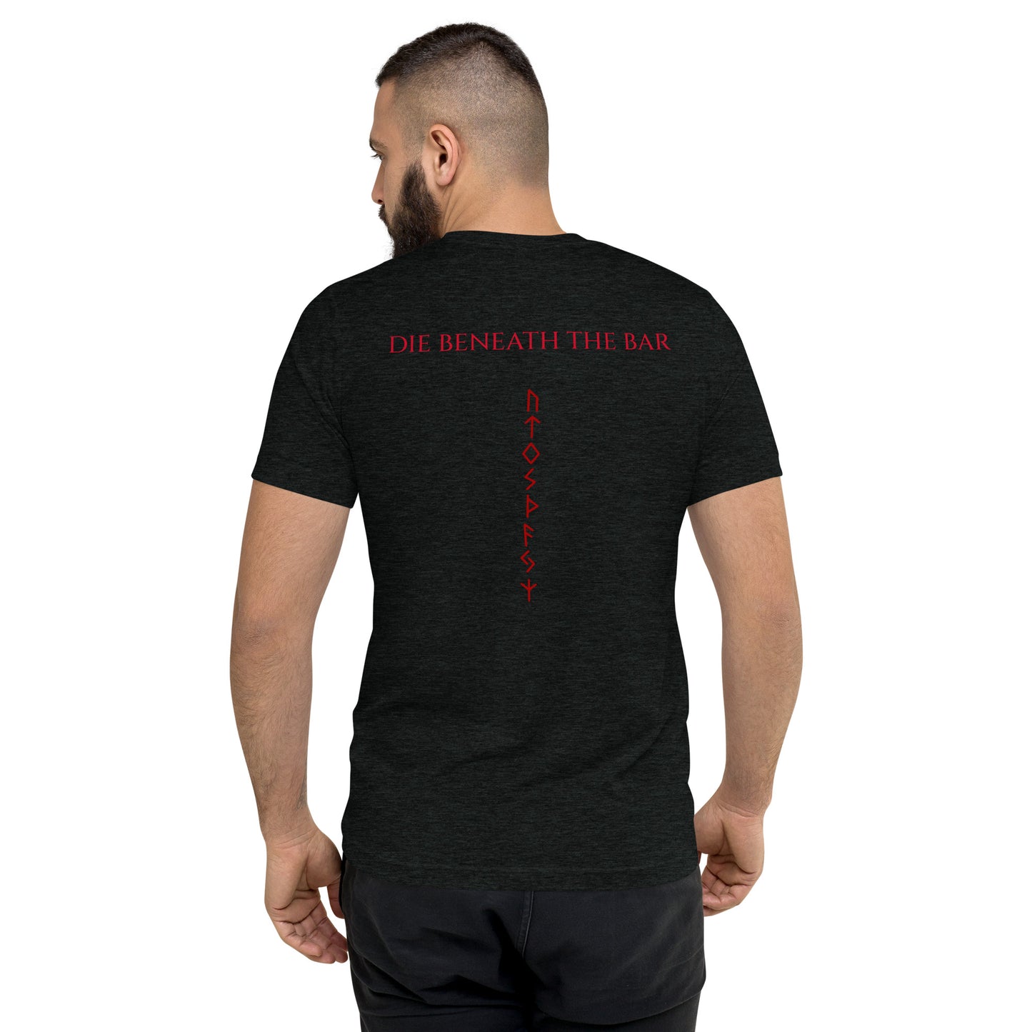 Mens Short sleeve t-shirt / B/R Logo / Red Beneath the Bar