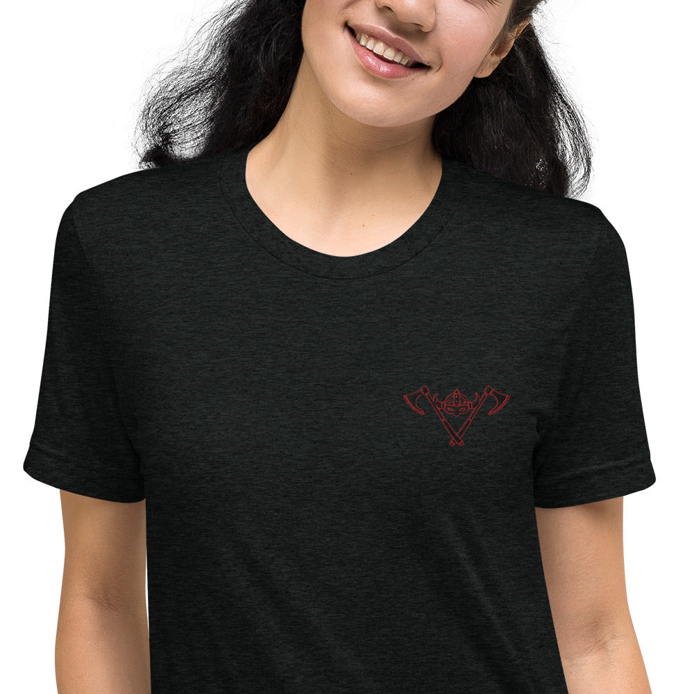 Womens Short sleeve t-shirt / Black-Red Logo / Red Valkyrie