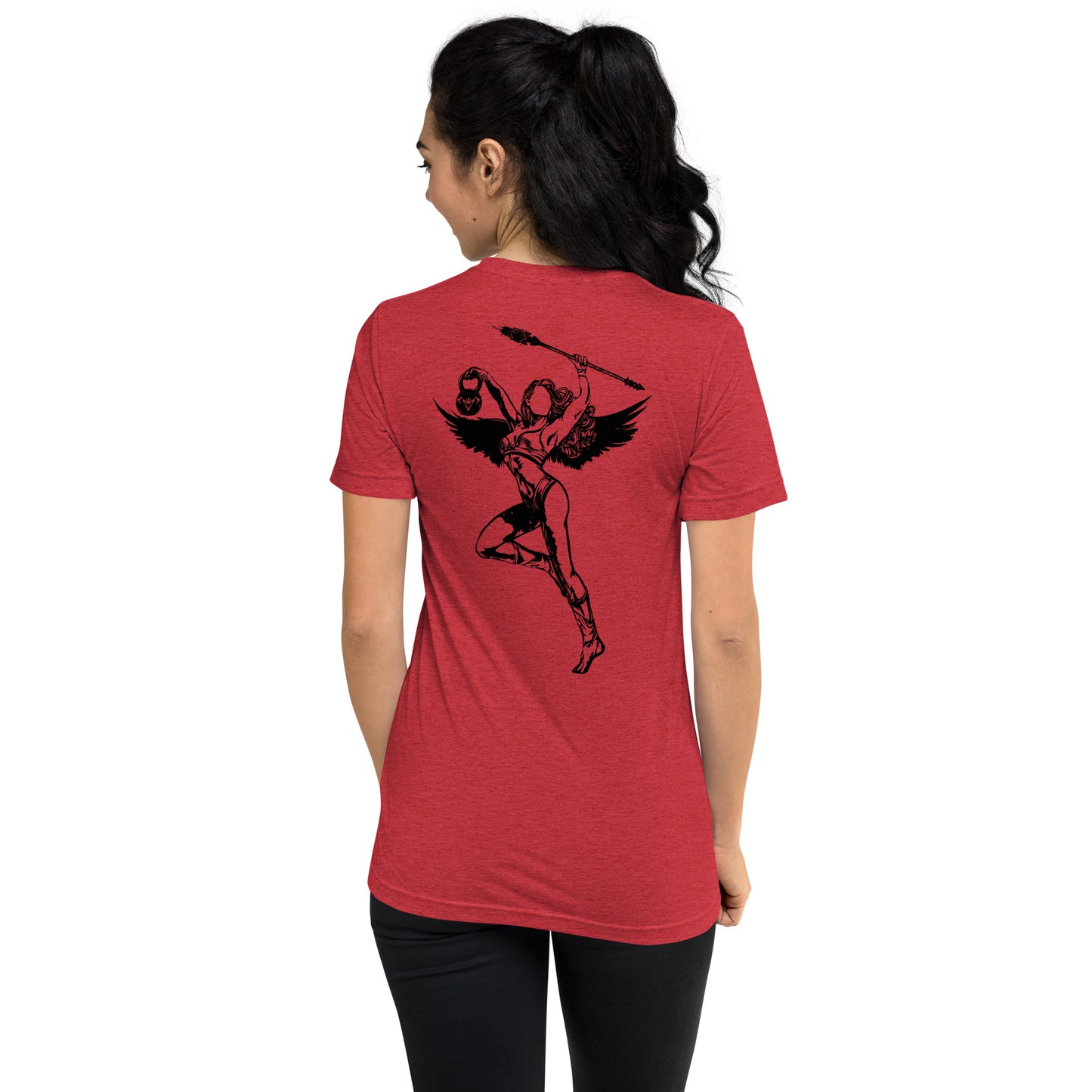 Womens Short sleeve t-shirt / Black Full Strength / Valkyrie Warrior