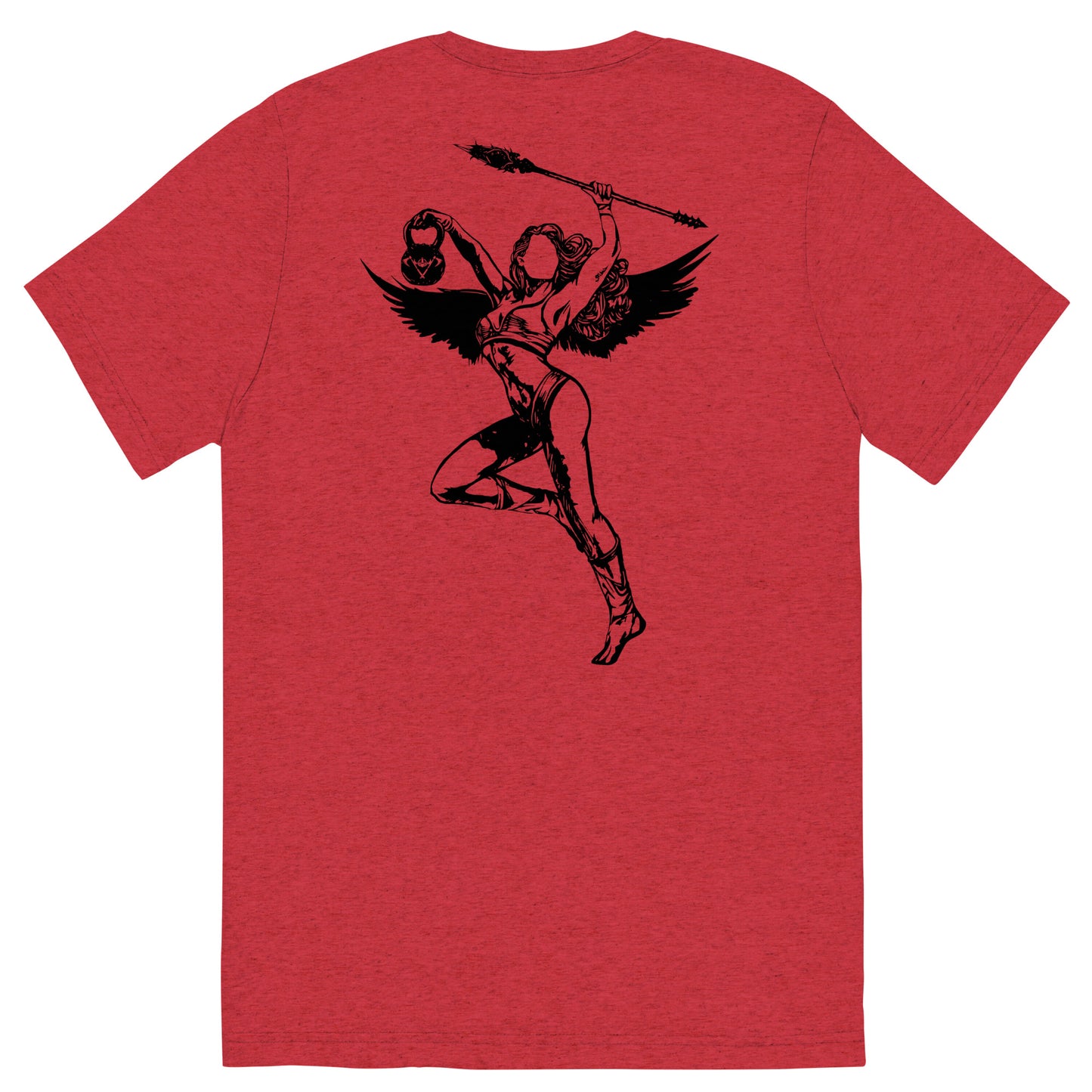 Womens Short sleeve t-shirt / Black-Red Logo / Valkyrie
