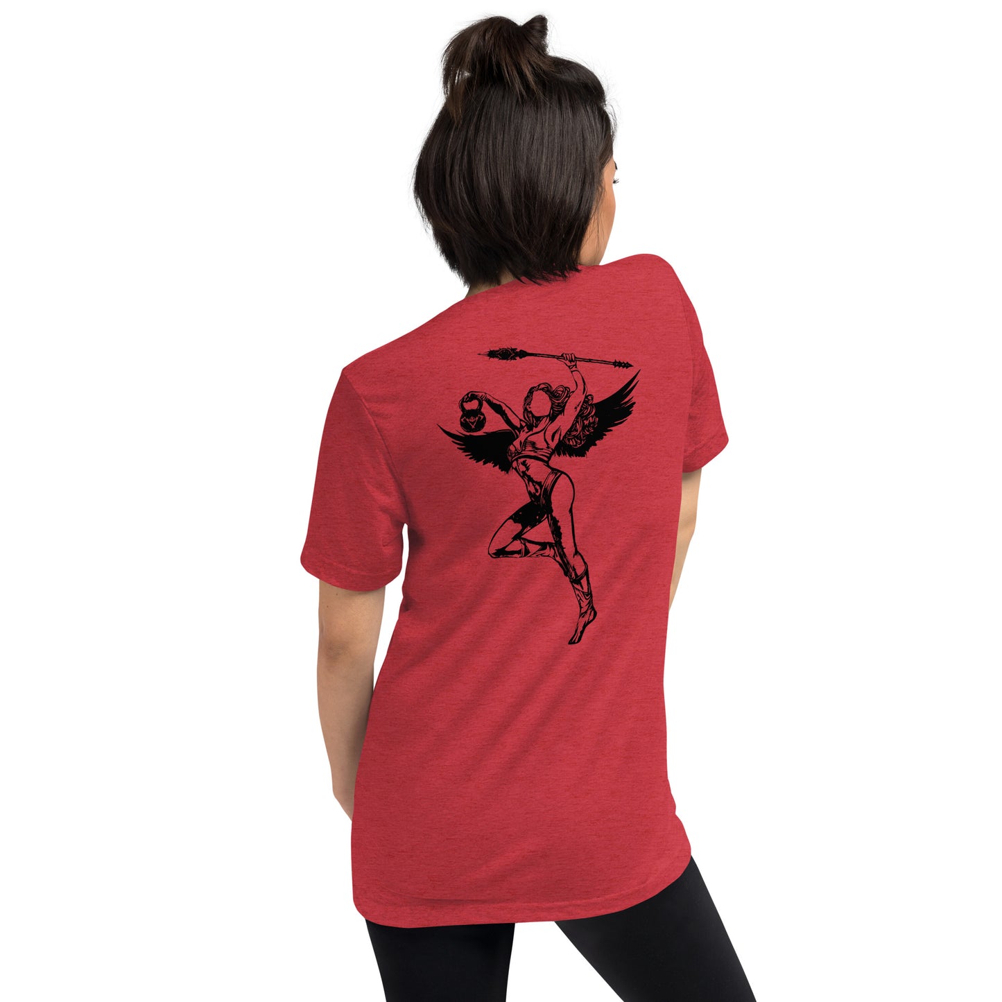 Womens Short sleeve t-shirt / Black-Red Logo / Valkyrie