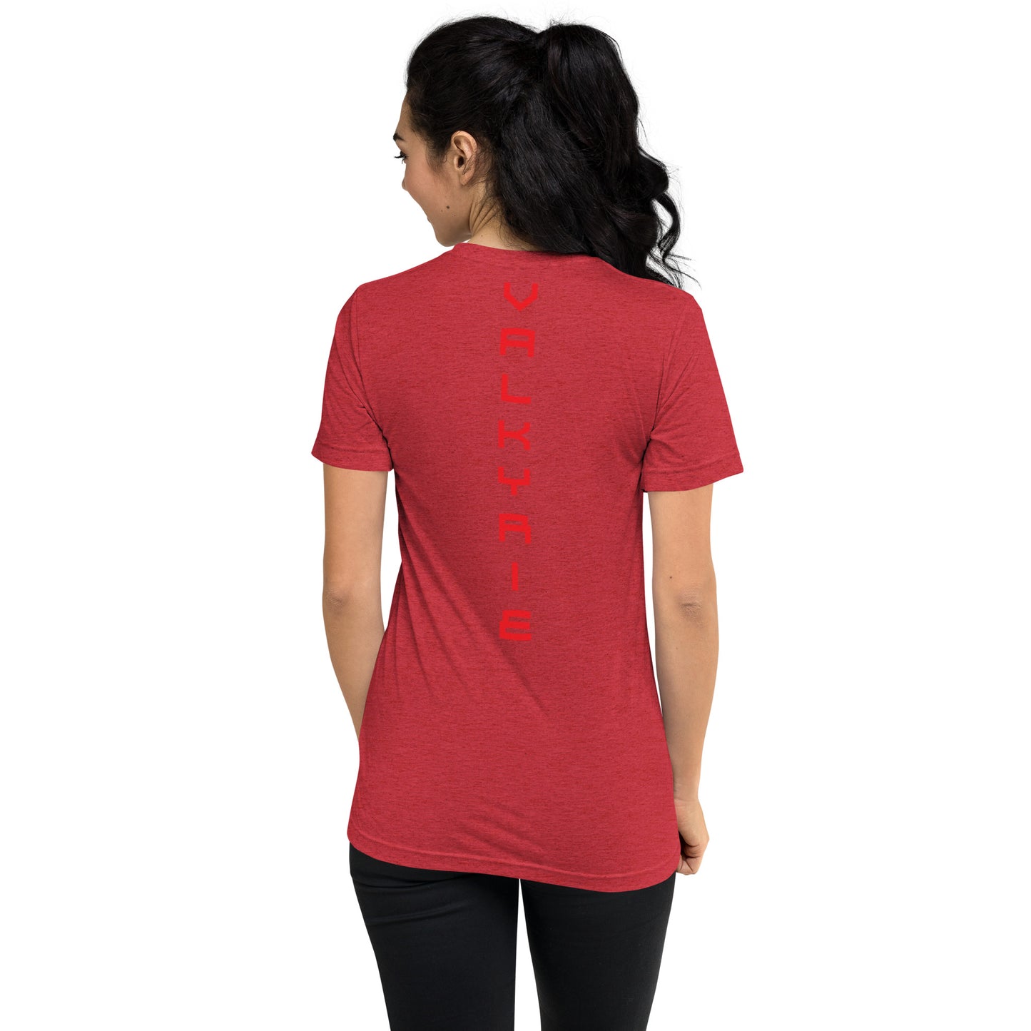 Womens Short sleeve t-shirt / Black-Red Logo / Red Valkyrie