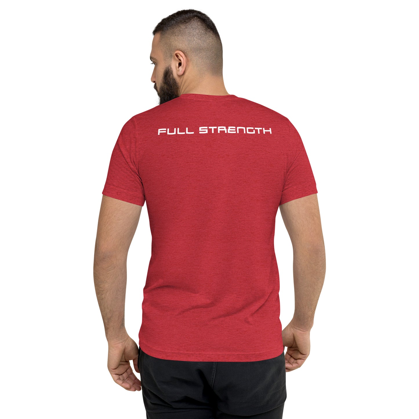 Mens Short sleeve t-shirt / White Logo / Full Strength