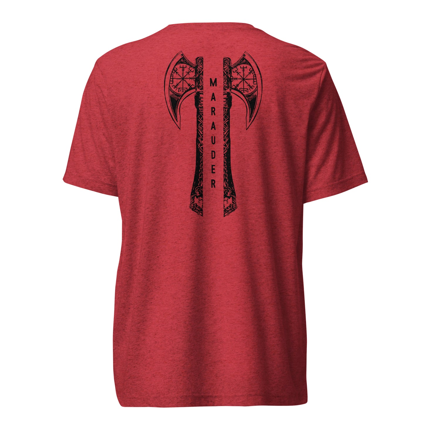 Mens Short sleeve t-shirt / Black-Red Logo / M18