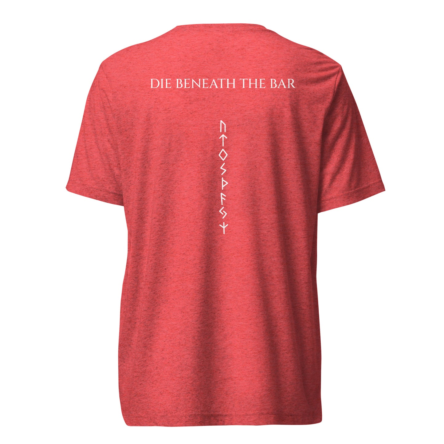 Mens short sleeve t-shirt / White Logo Center / White Beneath the Bar