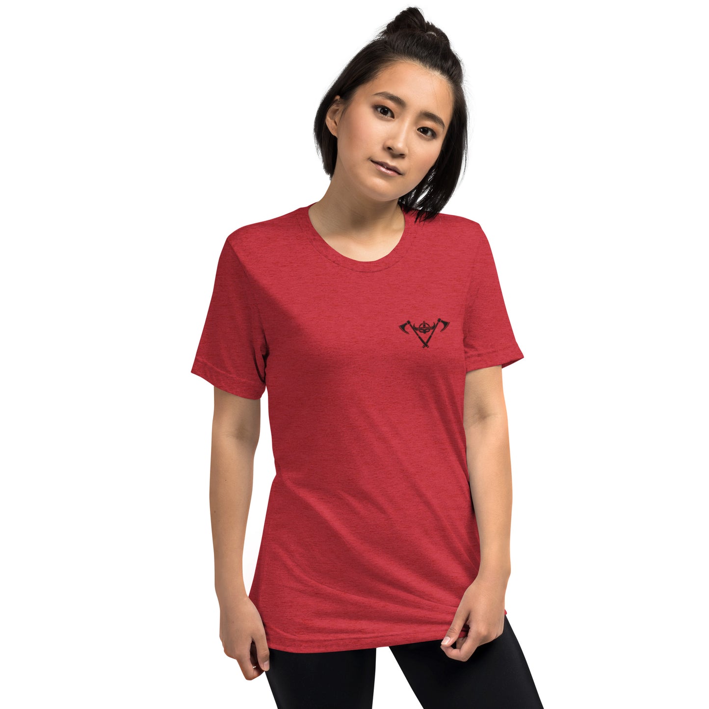 Womens Short sleeve t-shirt / Black-Red Logo / Valkyrie