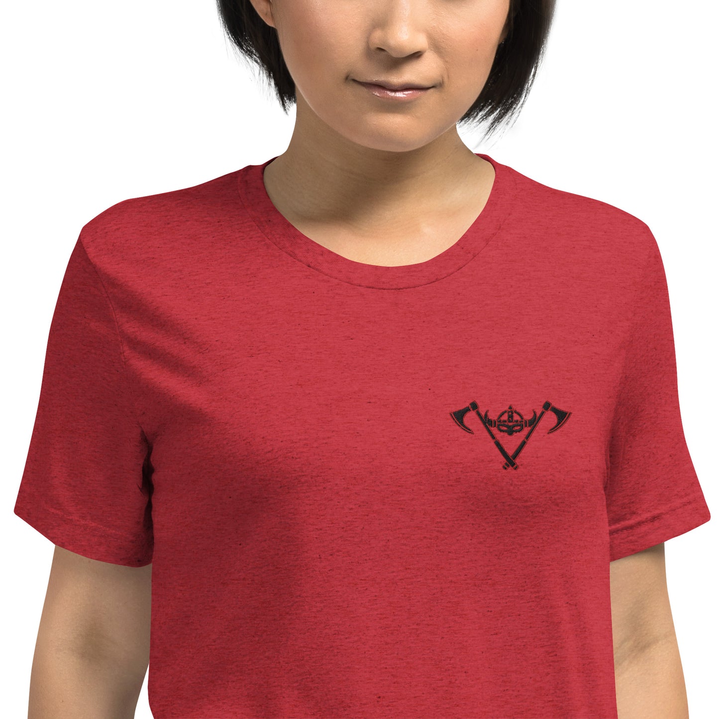 Womens Short sleeve t-shirt / Black-Red Logo / Valkyrie