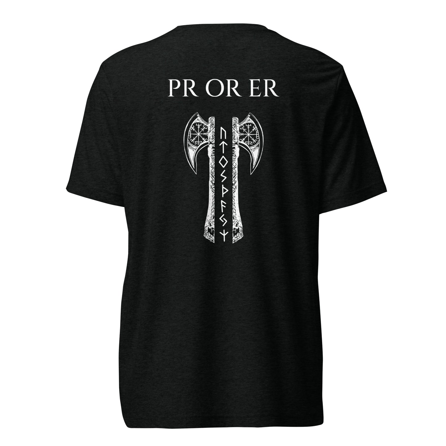 Mens Short sleeve t-shirt / White Logo / PR or ER