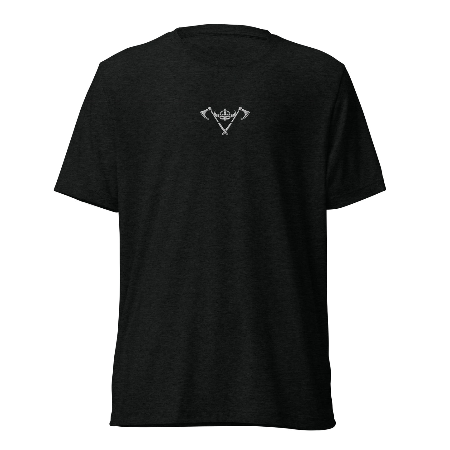 Mens short sleeve t-shirt / White Logo Center / White Beneath the Bar