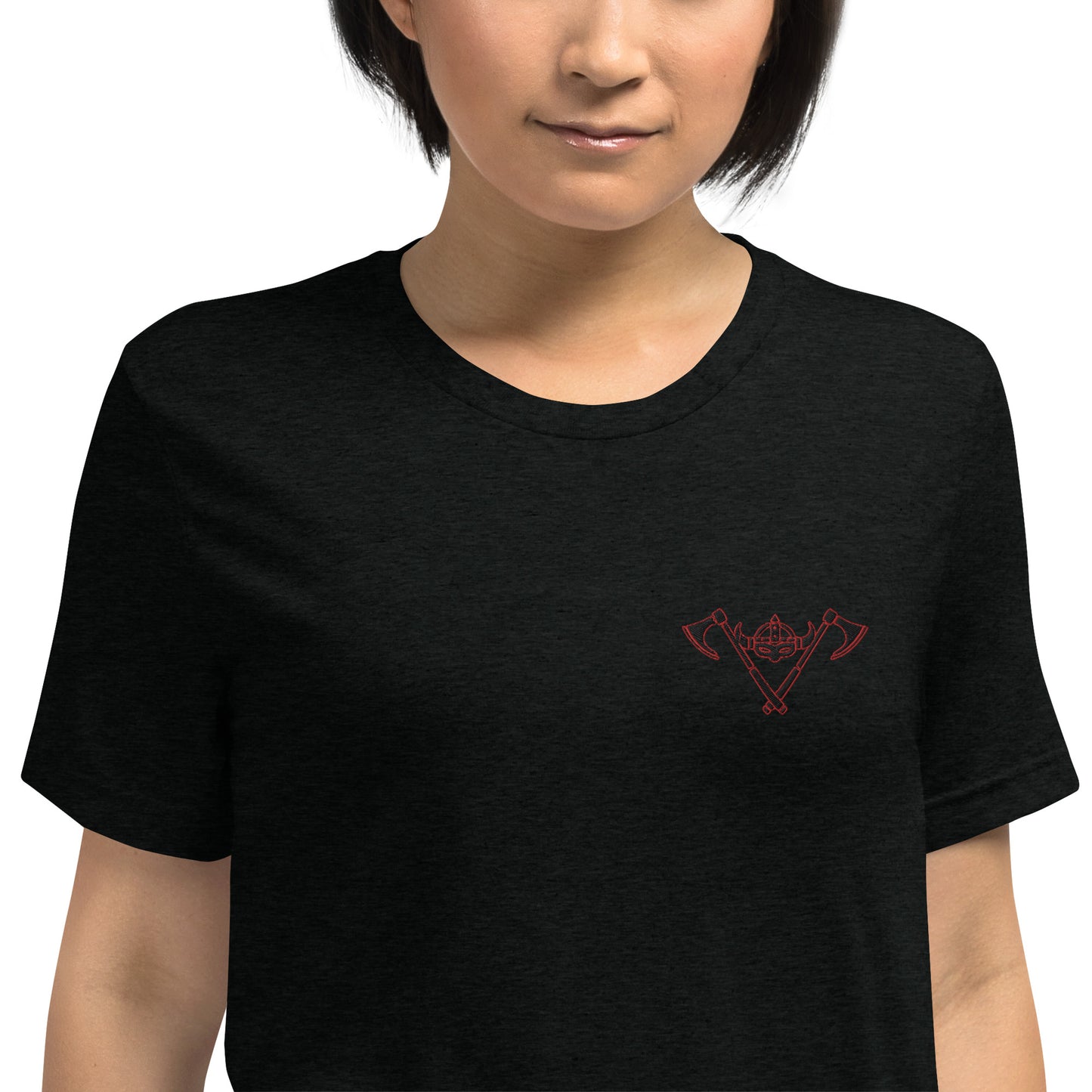 Womens Short sleeve t-shirt / Black-Red Logo / Valkyrie