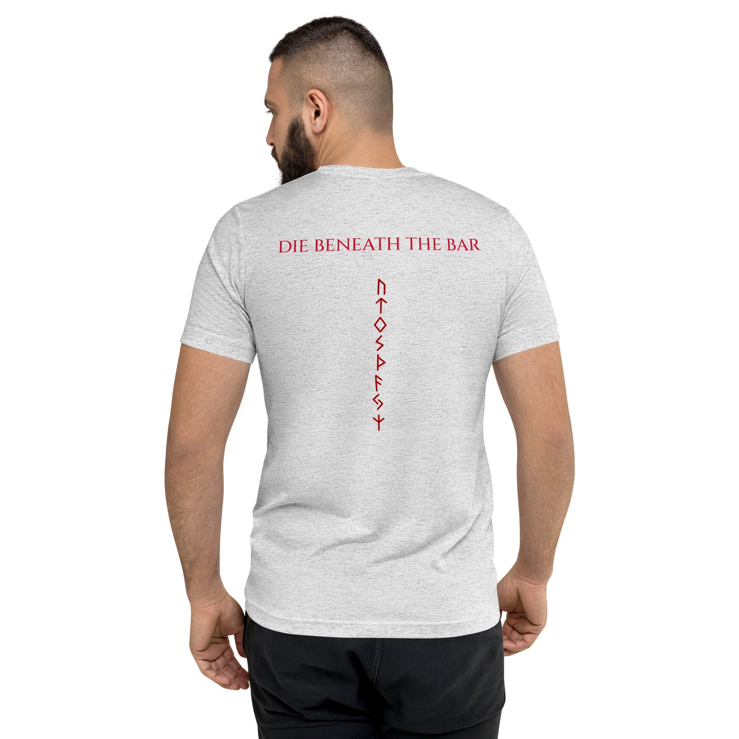 Mens Short sleeve t-shirt / B/R Logo / Red Beneath the Bar