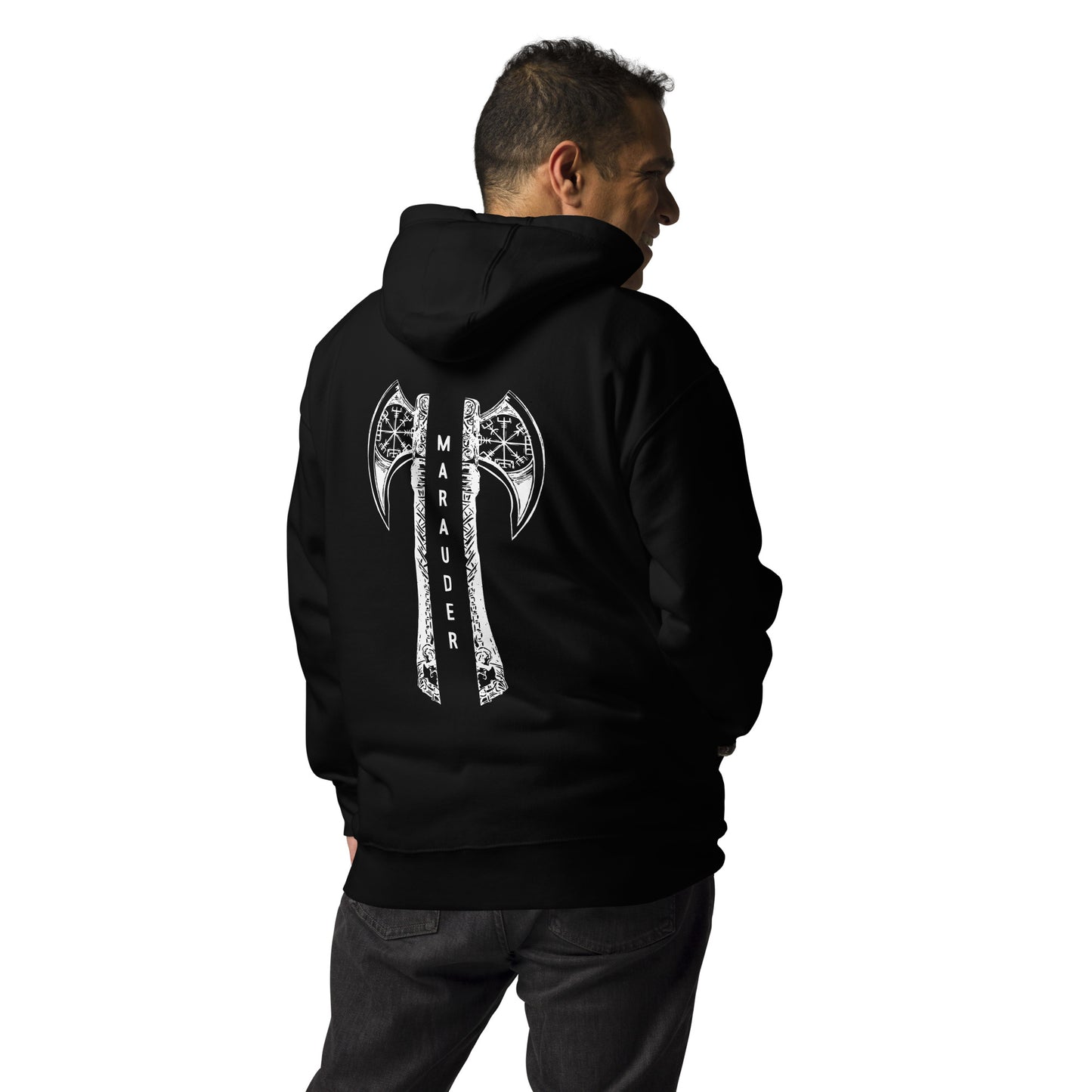 Unisex Hoodie / Black / White Logo / M17