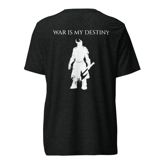 Mens Short sleeve t-shirt / White Logo / W/B Destiny