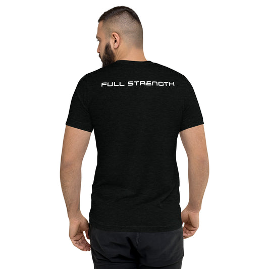 Mens Short sleeve t-shirt / White Logo / Full Strength