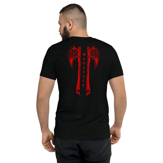 Mens Short sleeve t-shirt / Black-Red Logo / M16