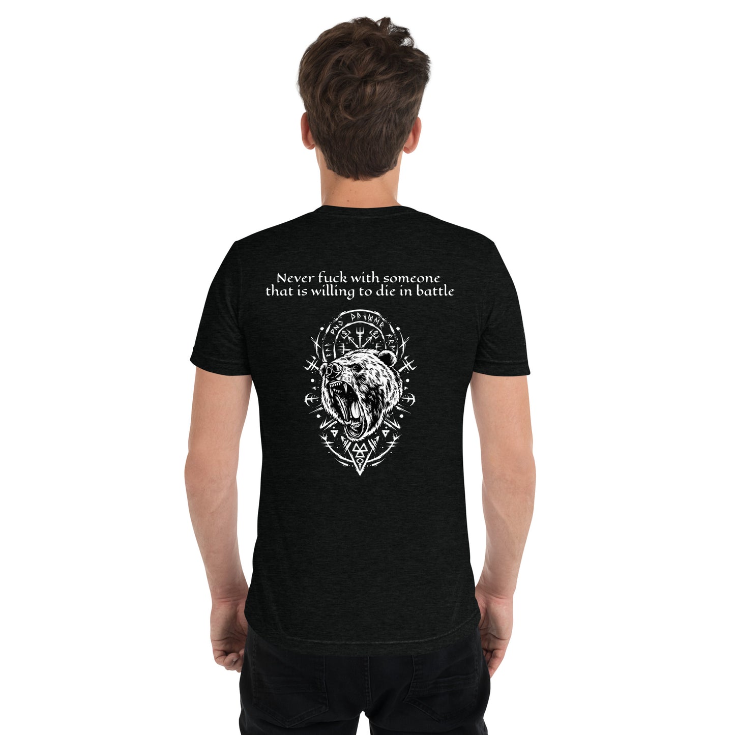 Mens Short sleeve t-shirt / White Logo / White Berserker