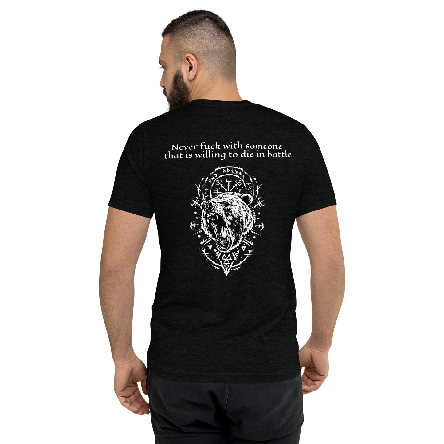 Mens Short sleeve t-shirt / White Logo / White Berserker